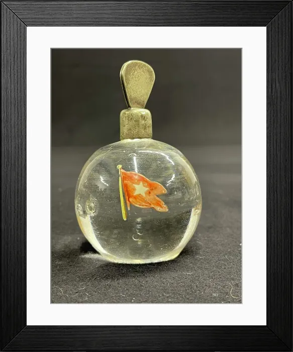 Framed Print : White Star Line, bulbous paperweight with metal top Framed Print : White Star Line, bulbous paperweight with metal top