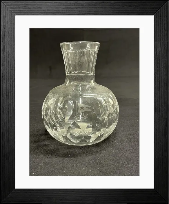 Framed Print : White Star Line, cut glass bulbous table carafe Framed Print : White Star Line, cut glass bulbous table carafe