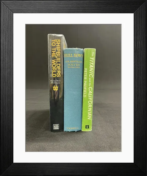 Framed Print : Ocean liner three books, Titanic, Californian Hull Down Framed Print : Ocean liner three books, Titanic, Californian Hull Down