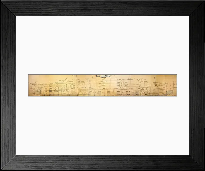 Framed Print : RMS Titanic, drawing Framed Print : RMS Titanic, drawing