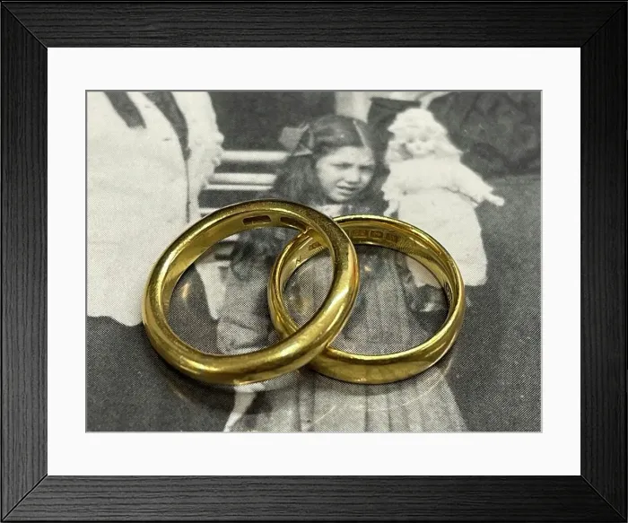 Framed Print : RMS Titanic, Emily Esther Hart nee Bloomfield, wedding rings Framed Print : RMS Titanic, Emily Esther Hart nee Bloomfield, wedding rings