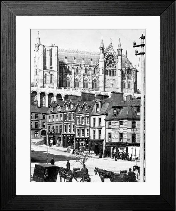 Framed Print : Cobh / Queenstown Cathedral and Main Street early 1900s Framed Print : Cobh / Queenstown Cathedral and Main Street early 1900s