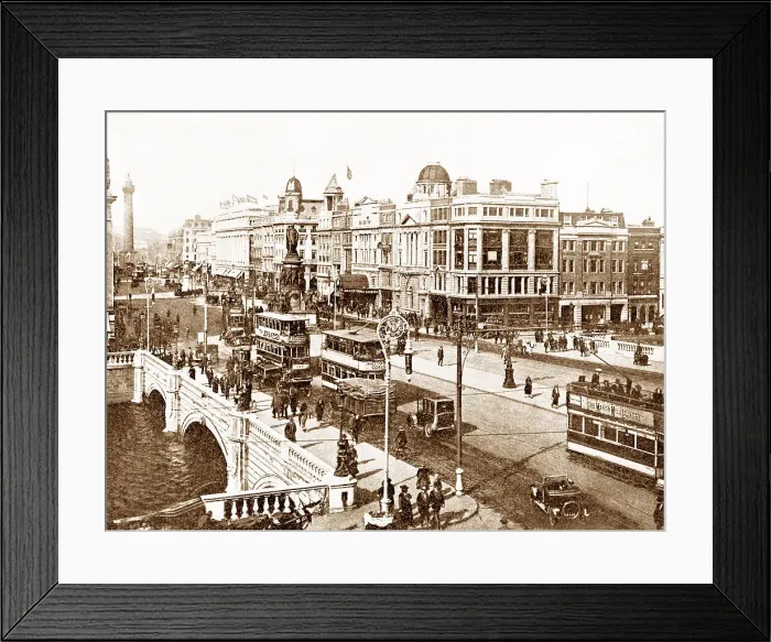 Framed Print : Dublin O'Connell Bridge early 1900s Framed Print : Dublin O'Connell Bridge early 1900s