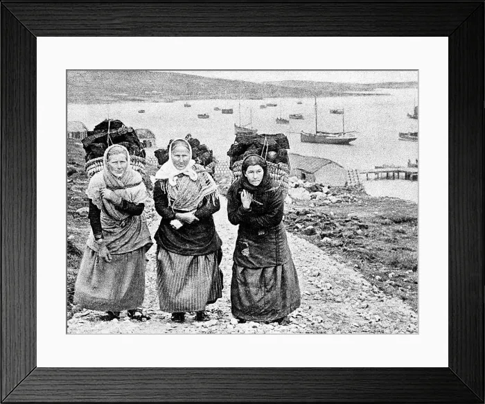 Framed Print : Irish Peat Carriers early 1900s Framed Print : Irish Peat Carriers early 1900s
