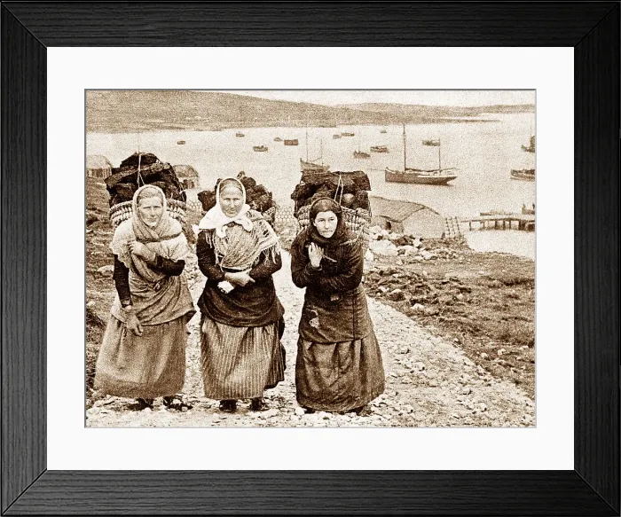 Framed Print : Peat carriers, Ireland Framed Print : Peat carriers, Ireland
