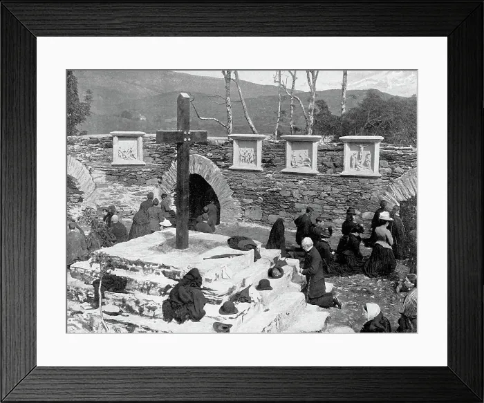 Framed Print : Pilgrims at Gougane Barra, Glengariff Ireland Framed Print : Pilgrims at Gougane Barra, Glengariff Ireland
