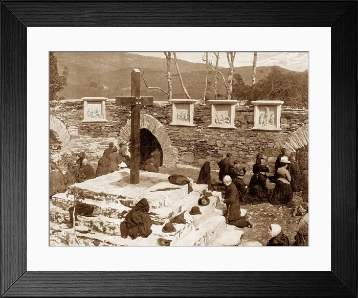 Framed Print : Pilgrims at Gougane Barra, Glengariff Ireland Framed Print : Pilgrims at Gougane Barra, Glengariff Ireland