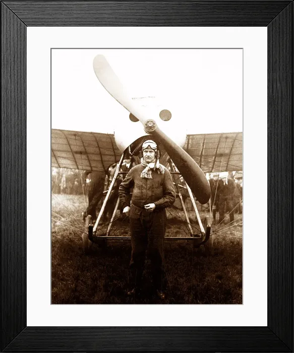 Framed Print : Mr. H Blackburn, aviator, Sheffield in 1914 Framed Print : Mr. H Blackburn, aviator, Sheffield in 1914
