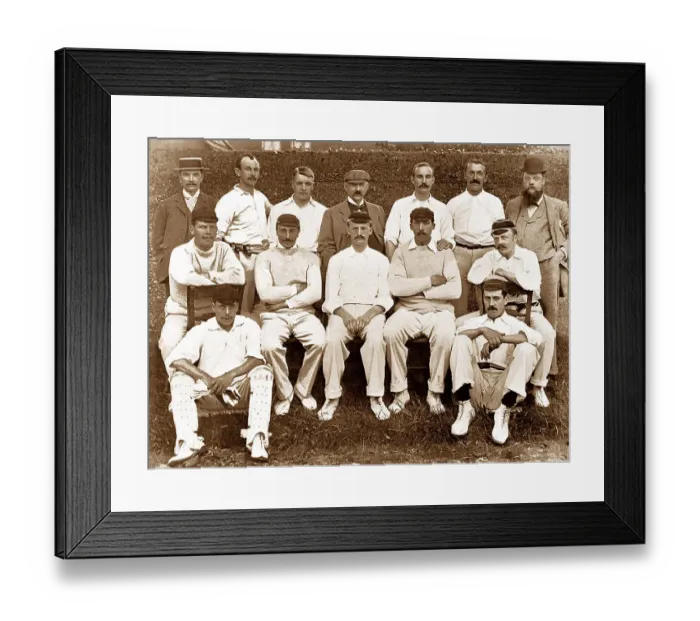 Framed Print : Cricket, Notts CC in 1895 Framed Print : Cricket, Notts CC in 1895