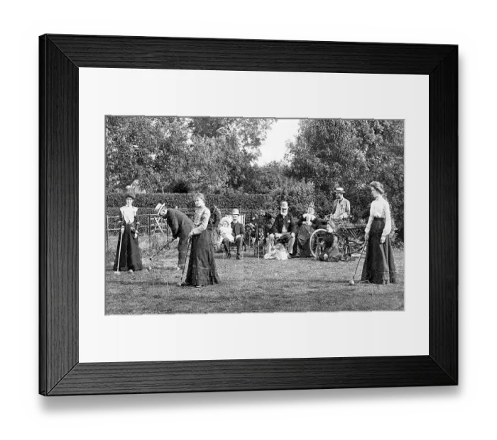 Framed Print : Playing Croquet Framed Print : Playing Croquet