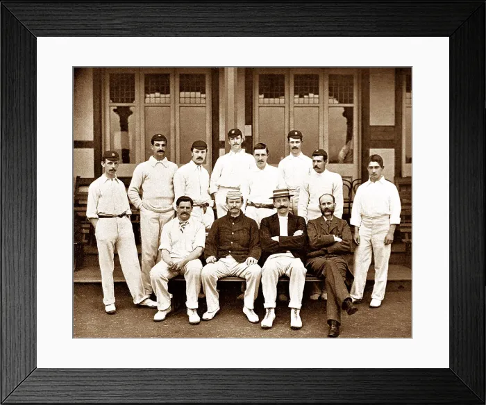 Framed Print : Cricket, Warwickshire CC in 1895 Framed Print : Cricket, Warwickshire CC in 1895