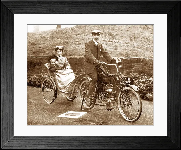 Framed Print : Douglas Motorcycle early 1900s Framed Print : Douglas Motorcycle early 1900s