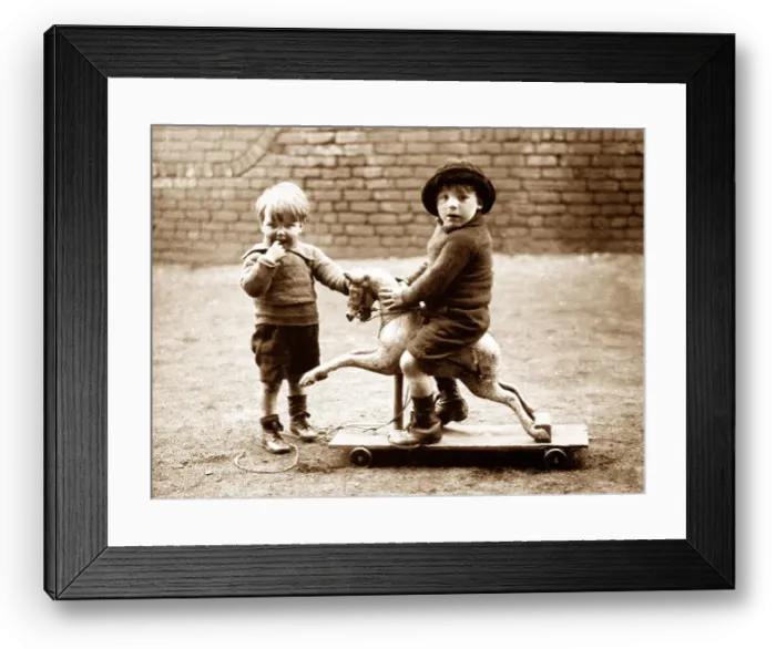 Framed Print : Children Playing early 1900s Framed Print : Children Playing early 1900s