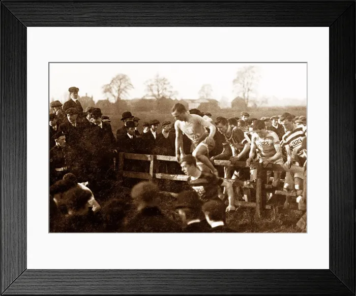 Framed Print : Cross Country Racing Doncaster in 1909 Framed Print : Cross Country Racing Doncaster in 1909