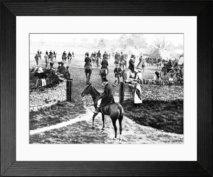 Framed Print : Fox hunting early 1900s Framed Print : Fox hunting early 1900s