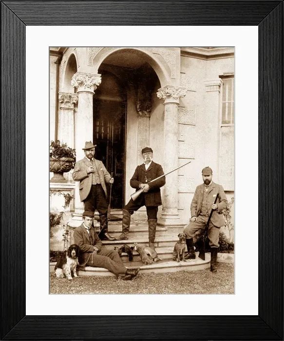 Framed Print : Hunting Party early 1900s Framed Print : Hunting Party early 1900s