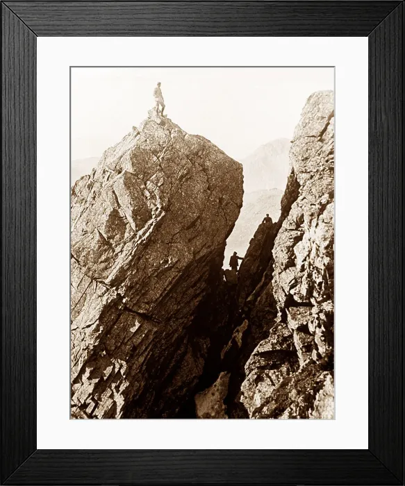 Framed Print : Climbing Scawfell Pinnacle, Lake District Framed Print : Climbing Scawfell Pinnacle, Lake District