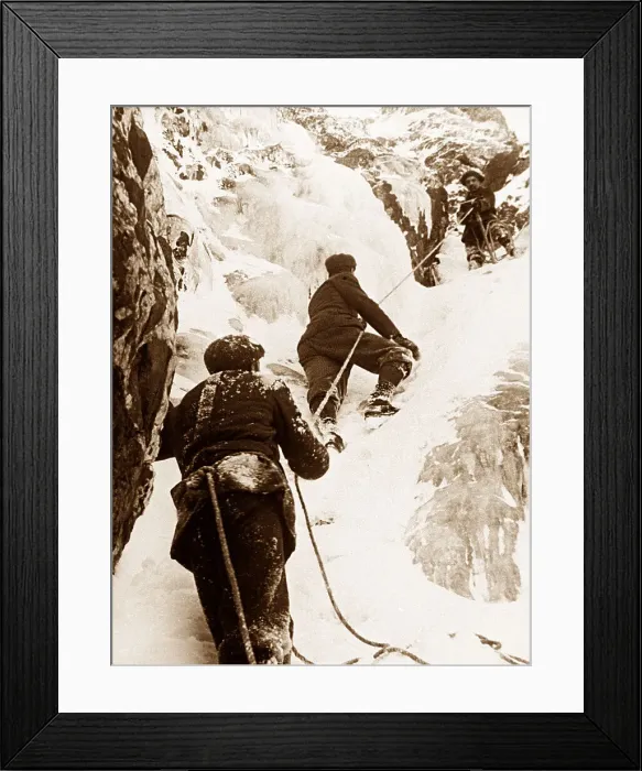 Framed Print : Climbing Skew Gill Victorian period Framed Print : Climbing Skew Gill Victorian period