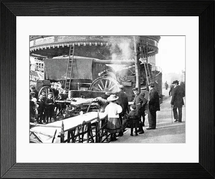 Framed Print : Village Fair Ox Roast early 1900s Framed Print : Village Fair Ox Roast early 1900s