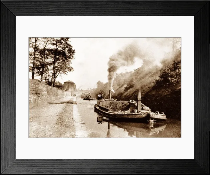 Framed Print : Barges and bargees, Leeds and Liverpool Canal Framed Print : Barges and bargees, Leeds and Liverpool Canal