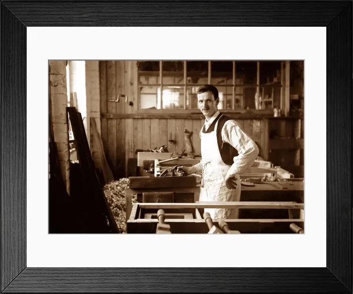 Framed Print : Carpenter early 1900s Framed Print : Carpenter early 1900s