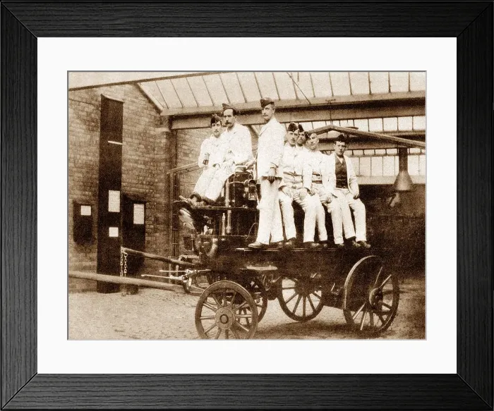 Framed Print : Birmingham Fire Brigade Victorian period Framed Print : Birmingham Fire Brigade Victorian period
