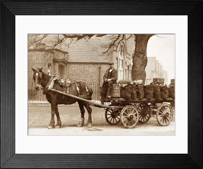 Framed Print : Coalman delivery coal Framed Print : Coalman delivery coal