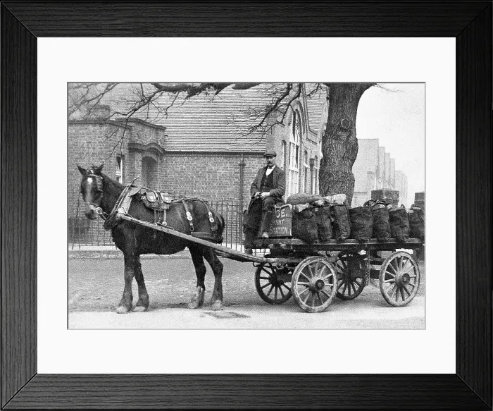 Framed Print : Coalman early 1900s Framed Print : Coalman early 1900s