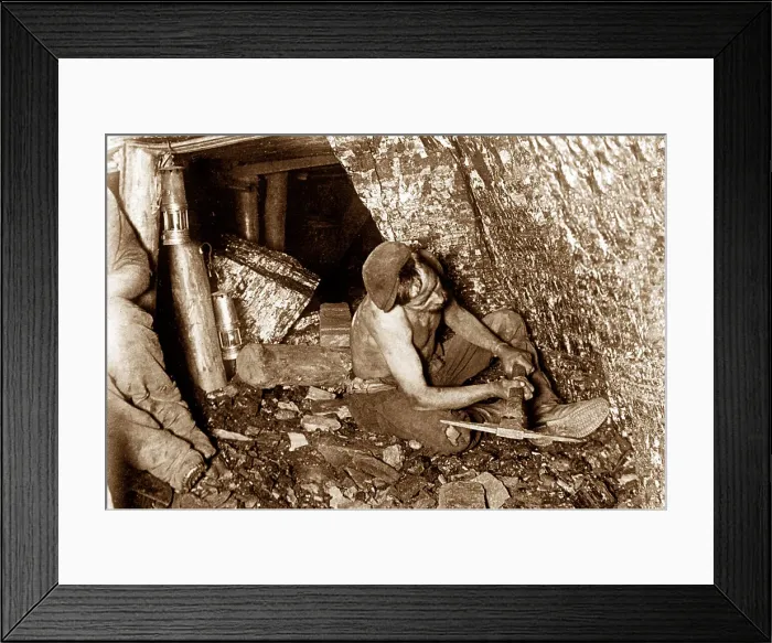 Framed Print : At the coal face in a mine Framed Print : At the coal face in a mine