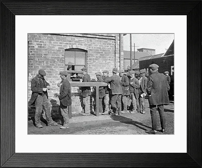 Framed Print : Pay day at a coal mine Framed Print : Pay day at a coal mine
