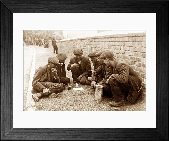 Framed Print : Coal miners reckoning up Framed Print : Coal miners reckoning up