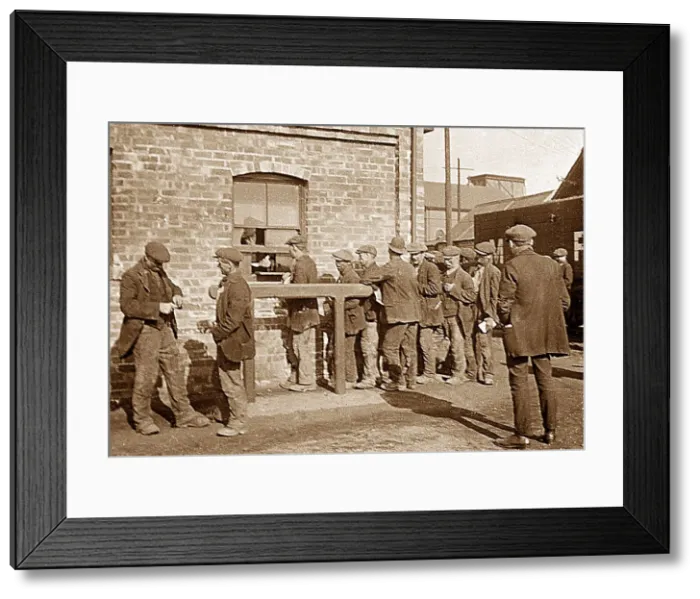 Framed Print : Coal Mining Pay Day early 1900s Framed Print : Coal Mining Pay Day early 1900s