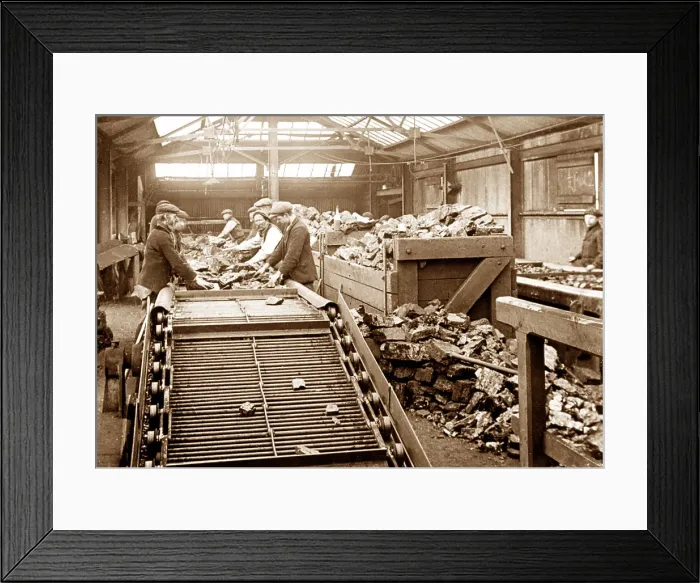 Framed Print : Sorting coal at a coal mine Framed Print : Sorting coal at a coal mine