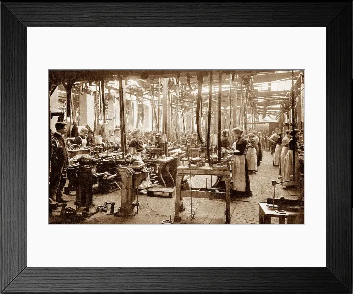 Framed Print : Coventry Bicycle Factory early 1900s Framed Print : Coventry Bicycle Factory early 1900s