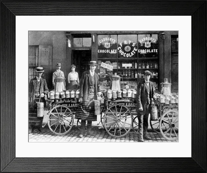 Framed Print : Milk delivery men Framed Print : Milk delivery men