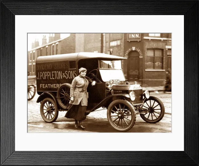 Framed Print : Featherstone delivery van early 1900s Framed Print : Featherstone delivery van early 1900s