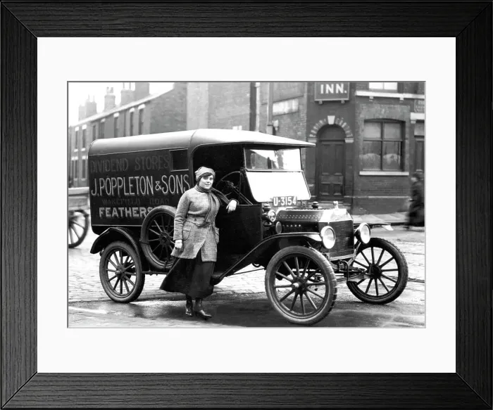 Framed Print : Delivery van in Featherstone Framed Print : Delivery van in Featherstone