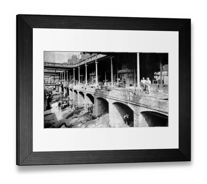 Framed Print : Steel Works Bessemer Cupola Stage early 1900s Framed Print : Steel Works Bessemer Cupola Stage early 1900s