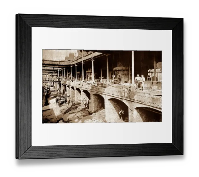 Framed Print : Steel workers, Bessemer Cupola Stage Framed Print : Steel workers, Bessemer Cupola Stage