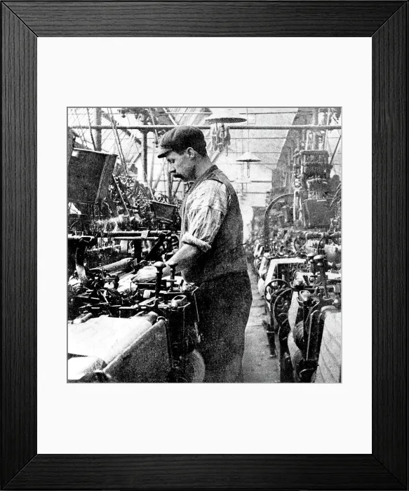 Framed Print : Textile mill worker Framed Print : Textile mill worker