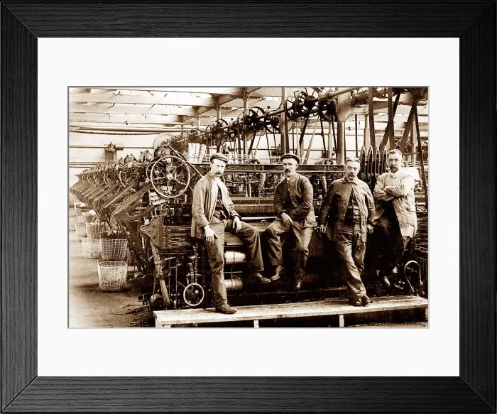 Framed Print : Textile Mill Workers Framed Print : Textile Mill Workers