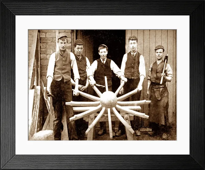 Framed Print : Wheelwrights Victorian period Framed Print : Wheelwrights Victorian period