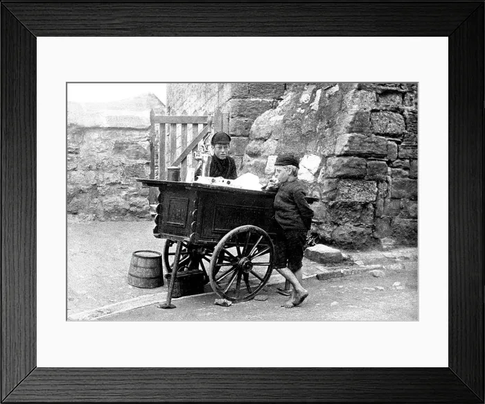 Framed Print : Ice cream seller Victorian period Framed Print : Ice cream seller Victorian period
