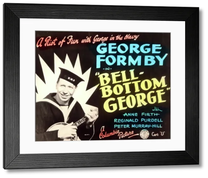 Framed Print : George Formby Bell Bottom George movie advertisement Framed Print : George Formby Bell Bottom George movie advertisement