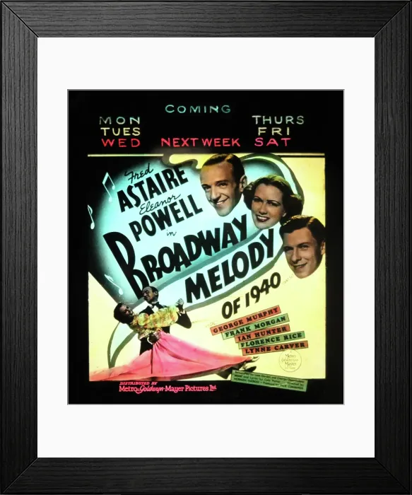 Framed Print : Fred Astaire Eleanor Powell Broadway Melody movie advert Framed Print : Fred Astaire Eleanor Powell Broadway Melody movie advert