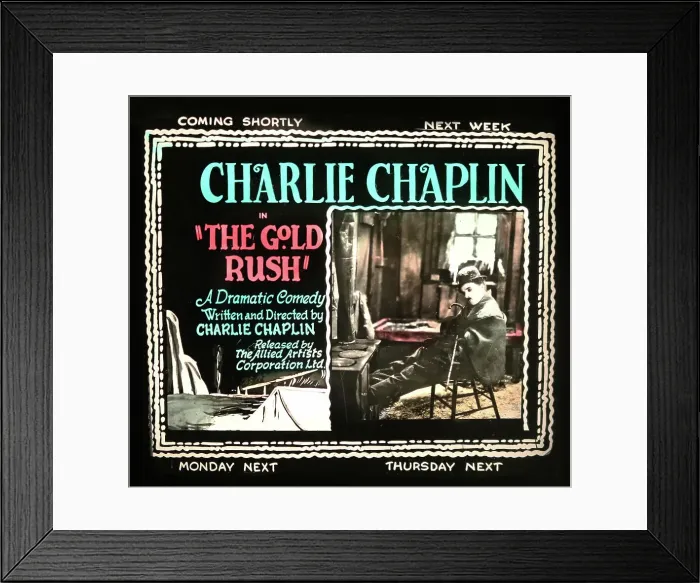 Framed Print : Charlie Chaplin The Gold Rush movie advertisement Framed Print : Charlie Chaplin The Gold Rush movie advertisement