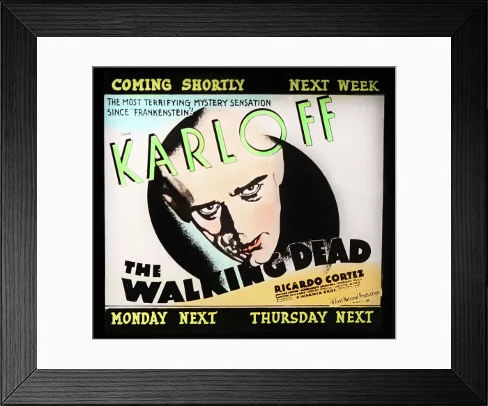Framed Print : Boris Karloff The Walking Dead movie advertisement