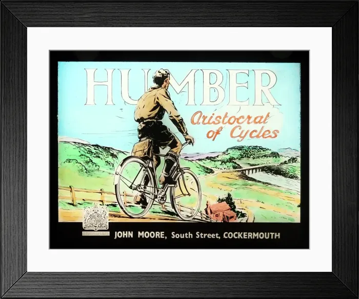 Framed Print : Humber bicycles cinema advertisement Framed Print : Humber bicycles cinema advertisement