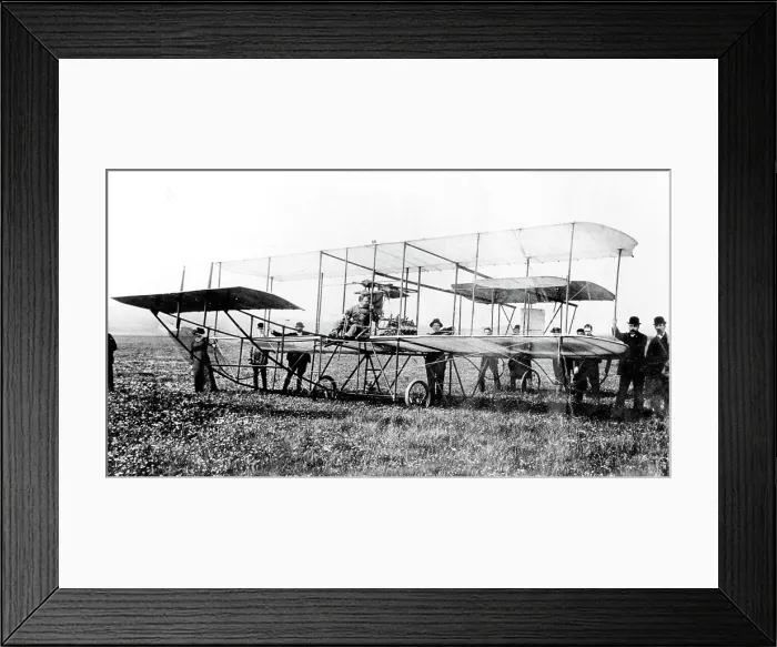 Framed Print : Piffard biplane at Shoreham early 1900s Framed Print : Piffard biplane at Shoreham early 1900s