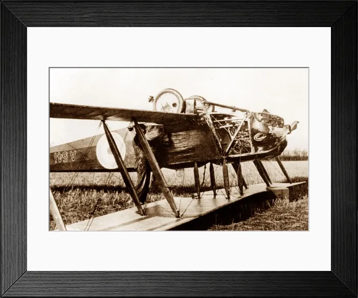 Framed Print : AVRO 504A biplane accident early 1900s Framed Print : AVRO 504A biplane accident early 1900s